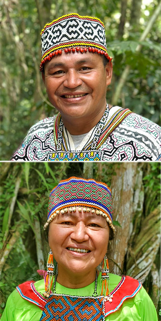 Shipibo curanderos don Rono and dona Angela from the Ayahuasca Foundation